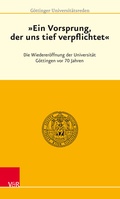 Cover: &raquo;Ein Vorsprung der uns tief verpflichtet&laquo; - Vandenhoeck & Ruprecht