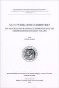 Cover: Mundwerk ohne Handwerk? - Franz Steiner Verlag