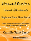 Cover: Hens and Roosters Carnival of the Animals - Beginner Piano Sheet Music - Lulu.com