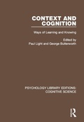 Cover: Context and Cognition - Routledge