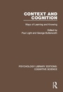 Cover: Context and Cognition - Routledge