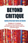 Cover: Beyond Critique - Routledge