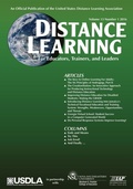 Cover: Distance Learning Vol 13 Issue 1 - Information Age Publishing