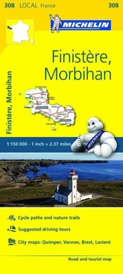 Abbildung von: Finistere, Morbihan - Michelin Local Map 308 - Michelin Editions des Voyages