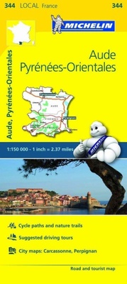 Abbildung von: Aude, Pyrenees-Orientales - Michelin Local Map 344 - Michelin Editions des Voyages