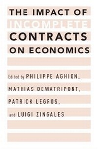 Enlarge image Cover: The Impact of Incomplete Contracts on Economics - OUP eBook