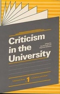 Cover: Criticism in the University - Northwestern University Press