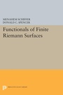 Cover: Functionals of Finite Riemann Surfaces - Princeton University Press
