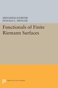 Cover: Functionals of Finite Riemann Surfaces - Princeton University Press