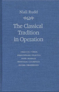 Enlarge image Cover: Classical Tradition in Operation - University of Toronto Press