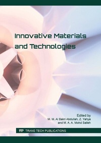 Enlarge image Cover: Innovative Materials and Technologies - Trans Tech Publications Ltd