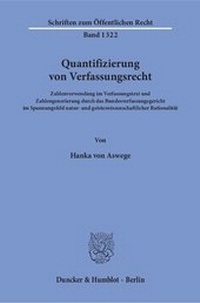 Abbildung von: Quantifizierung von Verfassungsrecht. - Duncker & Humblot