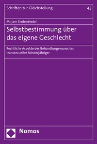 Abbildung von: Selbstbestimmung über das eigene Geschlecht - Nomos