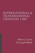 Cover: International and Transnational Criminal Law - Irwin Law Inc