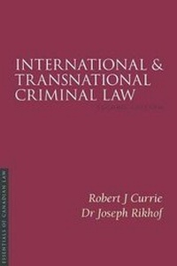 Enlarge image Cover: International and Transnational Criminal Law - Irwin Law Inc