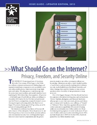 Enlarge image Cover: What Should Go on the Internet - National Issues Forums Institute