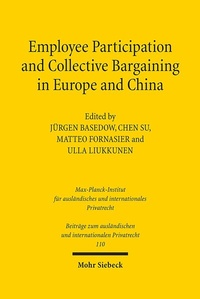 Abbildung von: Employee Participation and Collective Bargaining in Europe and China - Mohr Siebeck