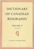 Cover: Dictionary of Canadian Biography / Dictionaire Biographique Du Canada - University of Toronto Press