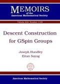 Cover: Descent Construction for GSpin Groups - American Mathematical Society