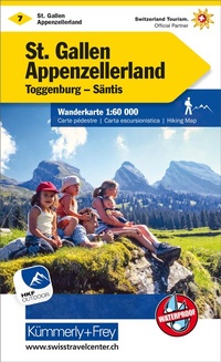 Abbildung von: Kümmerly+Frey Wanderkarte 7 St. Gallen, Appenzellerland 1:60.000 - Hallwag Kümmerly+Frey