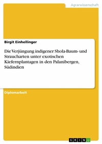Abbildung von: Die Verjüngung indigener Shola-Baum- und Straucharten unter exotischen Kiefernplantagen in den Palanibergen, Südindien - GRIN Verlag