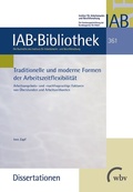 Cover: Traditionelle und moderne Formen der Arbeitszeitflexibilit&auml;t - wbv Media