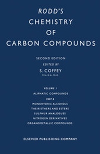 Abbildung von: Monohydric Alcohols Their Ethers and Esters Sulphur Analogues Nitrogen Derivatives Organometallic Compounds - Elsevier