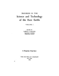 Enlarge image Cover: Progress in the Science and Technology of the Rare Earths - Elsevier