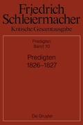 Cover: Predigten 1826-1827 - De Gruyter
