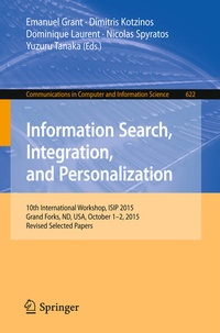 Enlarge image Cover: Information Search, Integration, and Personalization - Springer