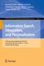 Cover: Information Search, Integration, and Personalization - Springer