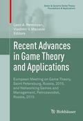 Cover: Recent Advances in Game Theory and Applications - Birkh&auml;user