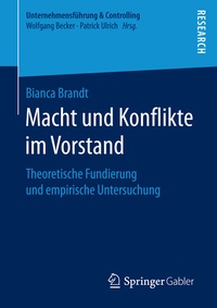 Abbildung von: Macht und Konflikte im Vorstand - Springer Gabler