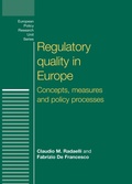 Cover: Regulatory Quality in Europe - Manchester University Press