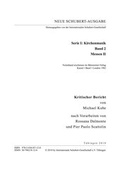 Cover: Neue Schubert-Ausgabe. Kritische Berichte / Kirchenmusik / Messen II - Internationale Schubert-Gesellschaft