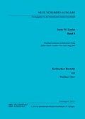 Cover: Neue Schubert-Ausgabe. Kritische Berichte / Lieder 8 - Internationale Schubert-Gesellschaft