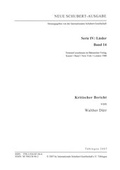 Cover: Neue Schubert-Ausgabe. Kritische Berichte / Lieder 14 - Internationale Schubert-Gesellschaft