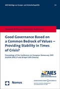 Cover: Good Governance Based on a Common Bedrock of Values - Providing Stability in Times of Crisis? - Nomos