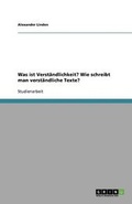 Cover: Was Ist Verstandlichkeit? Wie Schreibt Man Verstandliche Texte? - GRIN Publishing