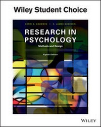 Enlarge image Cover: Research in Psychology - Wiley