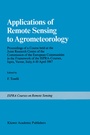Cover: Applications of Remote Sensing to Agrometeorology - Springer