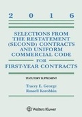 Cover: Selections from the Restatement (Second) and Uniform Commercial Code for First-Year Contracts - Aspen Publishers Inc.,U.S.