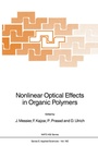 Cover: Nonlinear Optical Effects in Organic Polymers - Springer