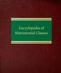 Cover: Raoul Felder's Encyclopedia of Matrimonial Clauses: With Forms on Disk - ALM Publishing