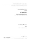 Cover: Neue Schubert-Ausgabe. Kritische Berichte / B&uuml;hnenwerke / Die Zauberharfe - Internationale Schubert-Gesellschaft