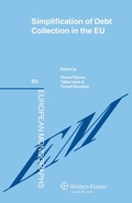 Cover: Simplification of Debt Collection in the EU - Kluwer Law International