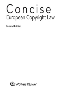 Abbildung von: Concise European Copyright Law - Kluwer Law International