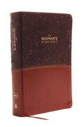 Cover: NKJV, The Woman's Study Bible, Leathersoft, Brown/Burgundy, Red Letter, Full-Color Edition, Thumb Indexed - Thomas Nelson Publishers