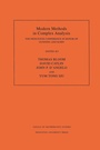 Cover: Modern Methods in Complex Analysis - Princeton University Press