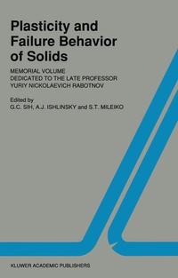 Enlarge image Cover: Plasticity and failure behavior of solids - Kluwer Academic Publishers